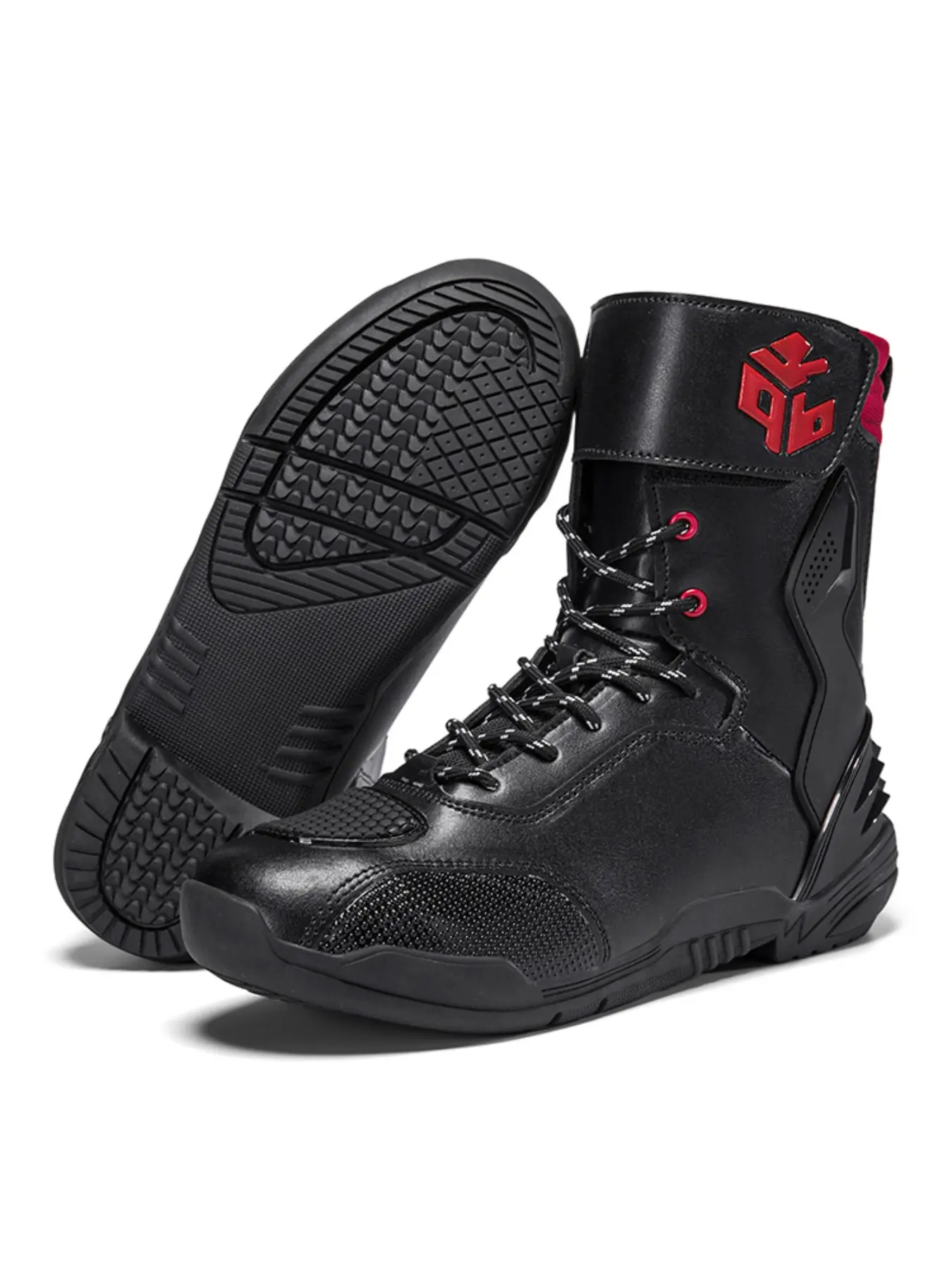 Men's Motorcycle Riding Shoes, Anti-Slip Racing Boots, Waterproof Safety Design, Comfortable and Secure, Ideal for Motorbike Travel