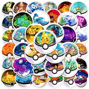 50 PC Pokemon Stickers Pokemon in their Pokeballs