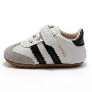 Baby Classic Retro Sneakers | Toddler First Walking Shoes (0-18 Months) | Vintage Running Style | Soft Sole Infant Trainers