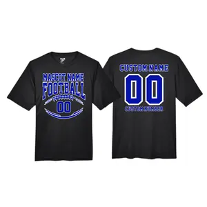Team Spiritwear Custom Football Shirt with Name & Number Personalized Mascot Spiritwear Youth Adult Game Day Tee Dri-Fit or Cotton Graphic Print