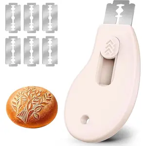 Bread Lame Sourdough Scoring Tool, Extractable & Magnetic Bread Scoring Tool, Bread Scoring Knife for Sourdough Bread Baking, Bread Scorer Tool with 5 Replaceable Razor Blades