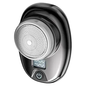 Portable Lightweight Electric Shaver with LED Digital Display, Type-C Rechargeable Model 5031, Ideal Gift with Precision Shaving Brush