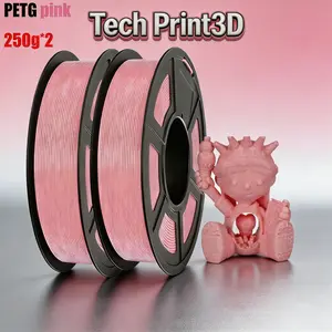 Tech Print3d Petg 3D Printing Material 1.75mm 250g X 2 Rolls, High-Speed Petg Up to 300mm/s, Compatible with Most 3D Printers