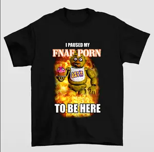 I Paused My FNAF Prn To Be Here Classic T-Shirt Featuring Bold Retro Typography and Humorous Design