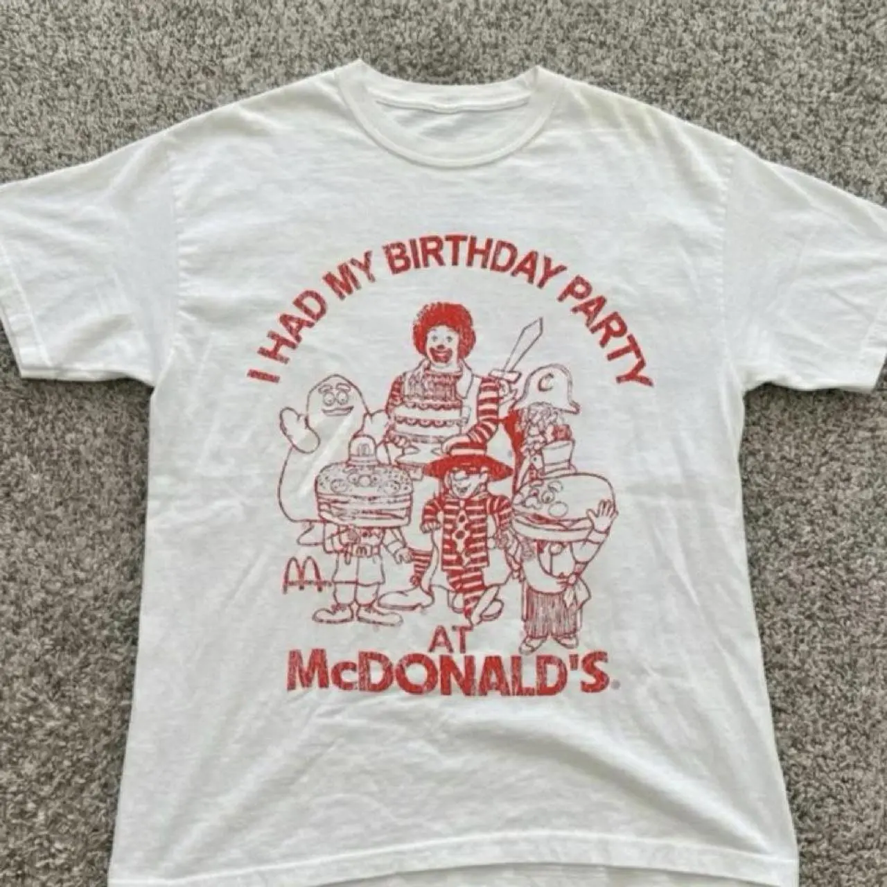 Vintage McDonald's Birthday Party Shirt, Retro Fast Food Graphic Tee, Ronald McDonald Birthday Tee, Y2K Nostalgia Unisex T-Shirt, Funny Vintage Tee
