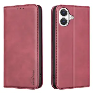 Wallet Style Phone Case for iPhone 17-11 Series, Vintage Flip Design, Premium Feel, Unisex, Protective Cover, Stylish Accessory