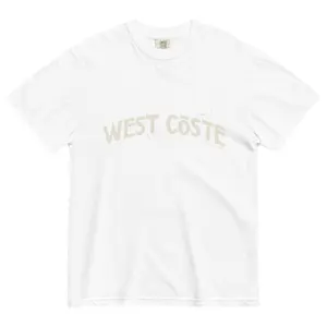 West Cōste | White | Garment-dyed T-shirt