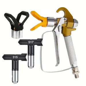 Airless Paint Sprayer Kit, 1 Set Paint Sprayer Tool Including Paint Sprayer & 2 Nozzle Protector & 2 Nozzle, Suitable for Painting, Plaster, Paint, Paint Spraying Tool