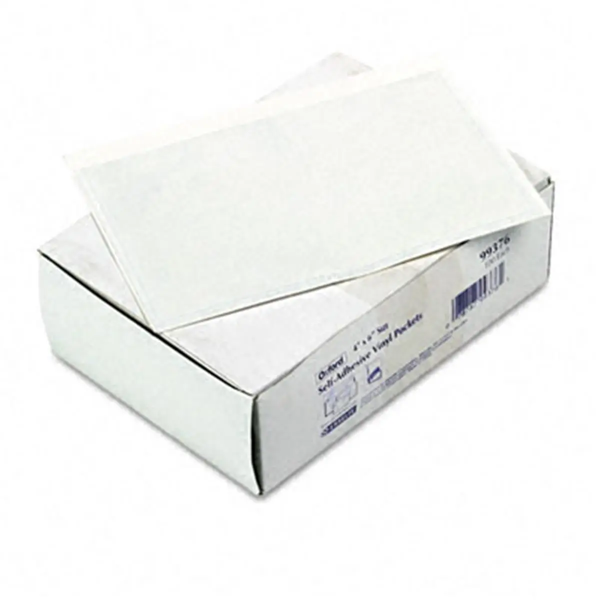 Esselte Pendaflex 99376 Self-Adhesive Vinyl Pockets 4 x 6 Clear Front/White Backing 100/box