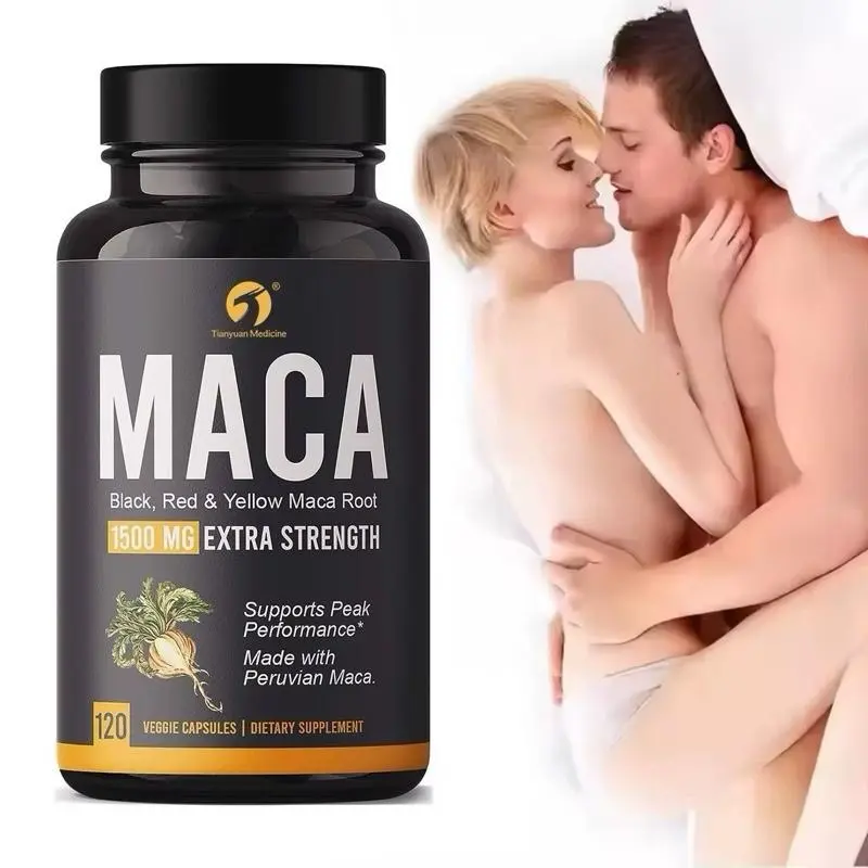 Organic Maca Root 120 Capsules 10000mg, Peruvian Maca Extract for Men and Women