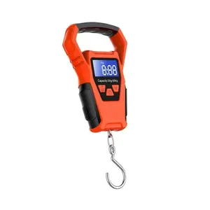 110lb Digital Hanging Scale Heavy-Duty Handheld Luggage & Fish Scale with High Precision Sensor & LCD Display for Travel Fishing & Everyday Use