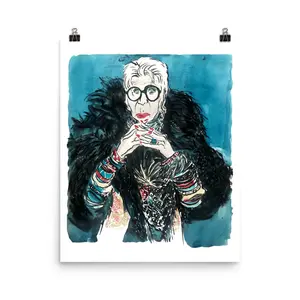 Iris Apfel Matte Wall Decor Poster Artwork Decoration