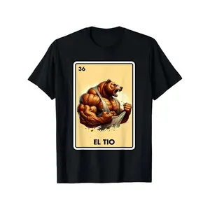 Best Mexican Uncle Bear Tio Ever El Tio Bingo Card Graphic TShirt