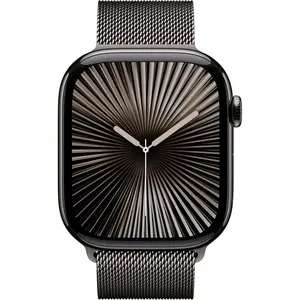 Apple Watch Series 10 (GPS+Cellular), Smartwatch with 46mm Titanium Case with Slate Milanese Loop(M/L), Fitness Tracker, ECG App, Retina Display, Carbon Neutral