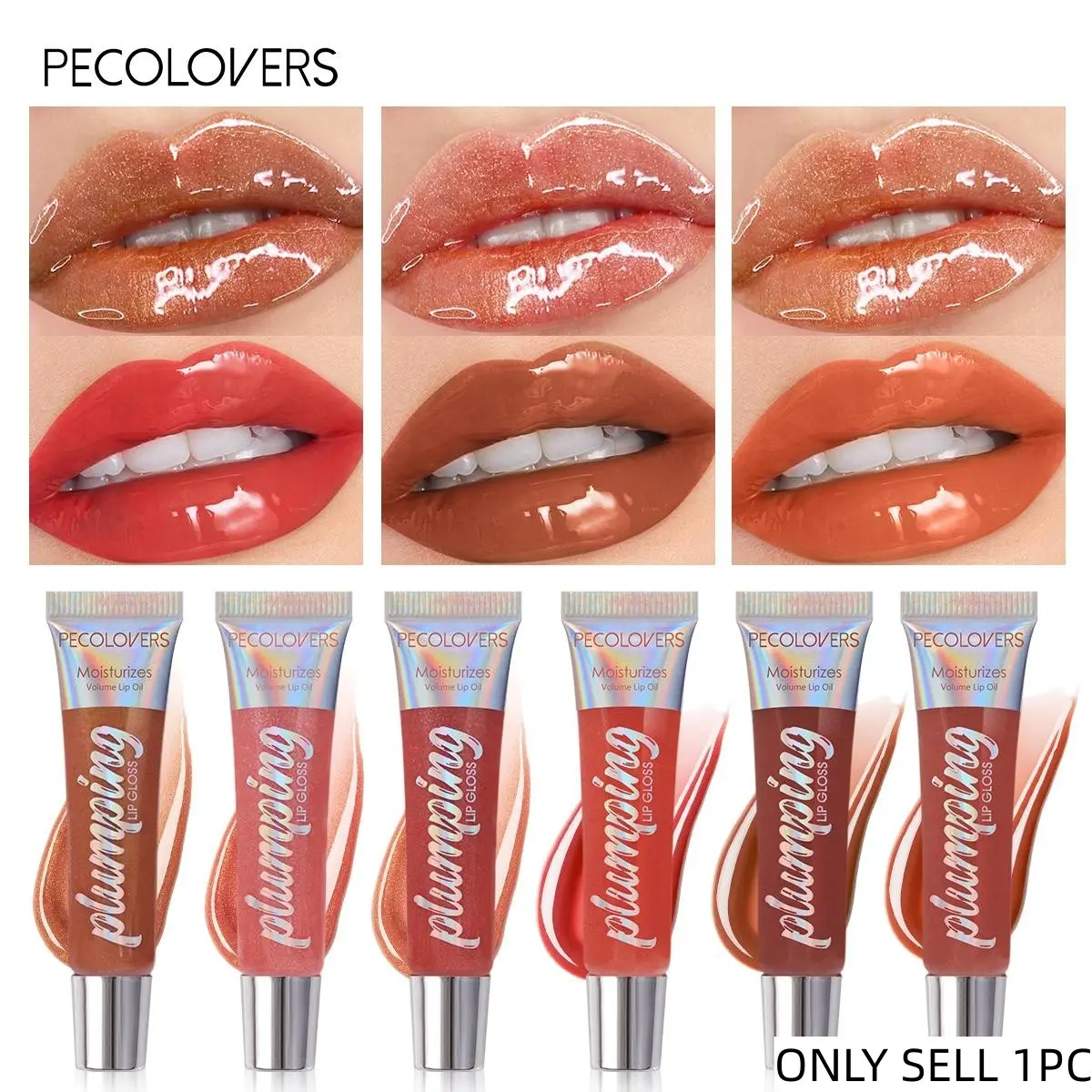 1Pc Sheer Lip Gloss, Brightening Lip Glaze Fluid, Soft Textured Lip Styling Item, Beginner Friendly Cosmetic For Students And Daily Looks, Milk Tea and Orange, Lip Cosmetic Supply, Plumping Lip Polish, Lip Gloss Balm