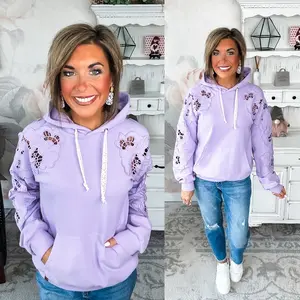 Ampersand Avenue University Hoodie - Love Story - Lilac