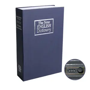 Realistic Simulation Dictionary Diversion Book Safe, 3-Digit Combination Lock Hidden Security Safe, Portable Secret Storage Lock Box for Hiding Valuables, Home Office Anti-Theft Safe