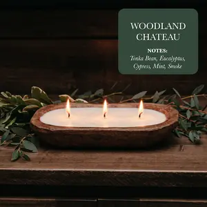 3-Wick Dough Bowl Soy Candle - Woodland Chateau (Market)