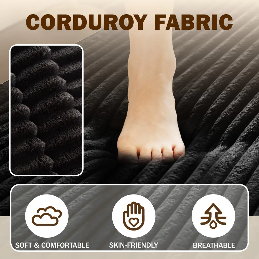 Modern Floor Sofa with 2 Pillows, Convertible Corduroy Fabric Foam-Filled Sleeper Sofa Bed, 15" Twin Size Folding Mattress for Living Room, Guest Bed, Playroom, no Assembly Required Modern Floor Sofa with 2 Pillows, Convertible Corduroy Fabric Foam-Filled Sleeper Sofa Bed, 15" Twin Size Folding Mattress for Living Room, Guest Bed, Playroom, no Assembly Required