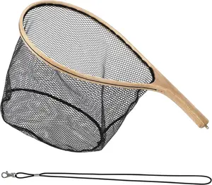 Foldable Fishing Net, Collapsible Trout Landing Net with Anti-Slip Handle for Easy Catch & Release, for Fly, Kayak, Salmon, Bass Fishing