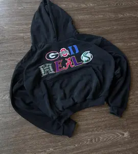 God Heals College Logo Printed Hoodie, Christian Faith Apparel, Inspirational Religious Sweatshirt, Unisex Hoodie, Faith Based Gift Idea For Believers And Church Community