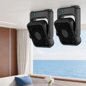 Pack of 2 Magnetic Cruise Approved Fan, Cruise Essentials 2026, 5000mAh Rechargeable Portable Travel Fan with Strong Magnetic Base & Hook, 4-Speed Ultra-Slim Quiet Cooling Fan for Cruise Ship Cabin, Magnetic Golf Cart Fan, Camping, RV, Bedroom & Office