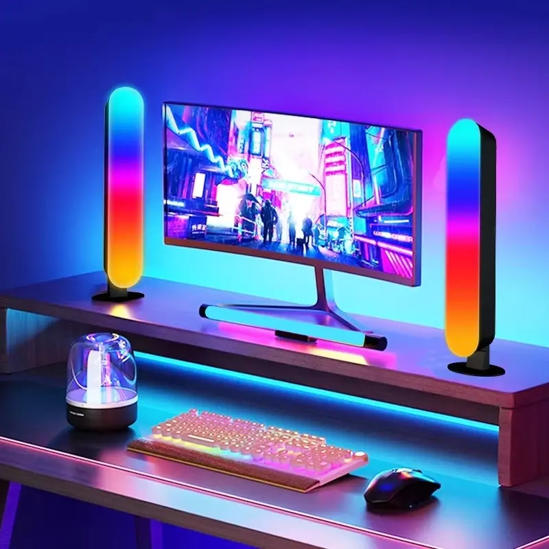 LED Smart Light Bars Computer Desktop Decoration Light Led Lighted Colorful Automatic Stroboscope with Multi-functional Remote Control for Wireless Operation USB Power Supply Super Cool Night Light Gift LED Light Backlit