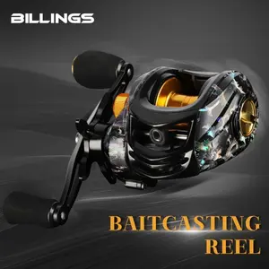 BILLINGS Baitcasting Reel, 7.2:1 High Speed Gear Ratio, 18LBS Max Drag, 13+1 Bearings, 205g Lightweight Smooth Casting Fishing Reel for Freshwater & Saltwater