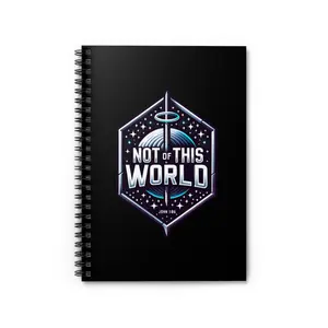 mooshie Not of This World Spiral Notebook – Cosmic Journal, Space-Themed Notebook, Gift for Students, Alien Lovers, Inspirational Writing