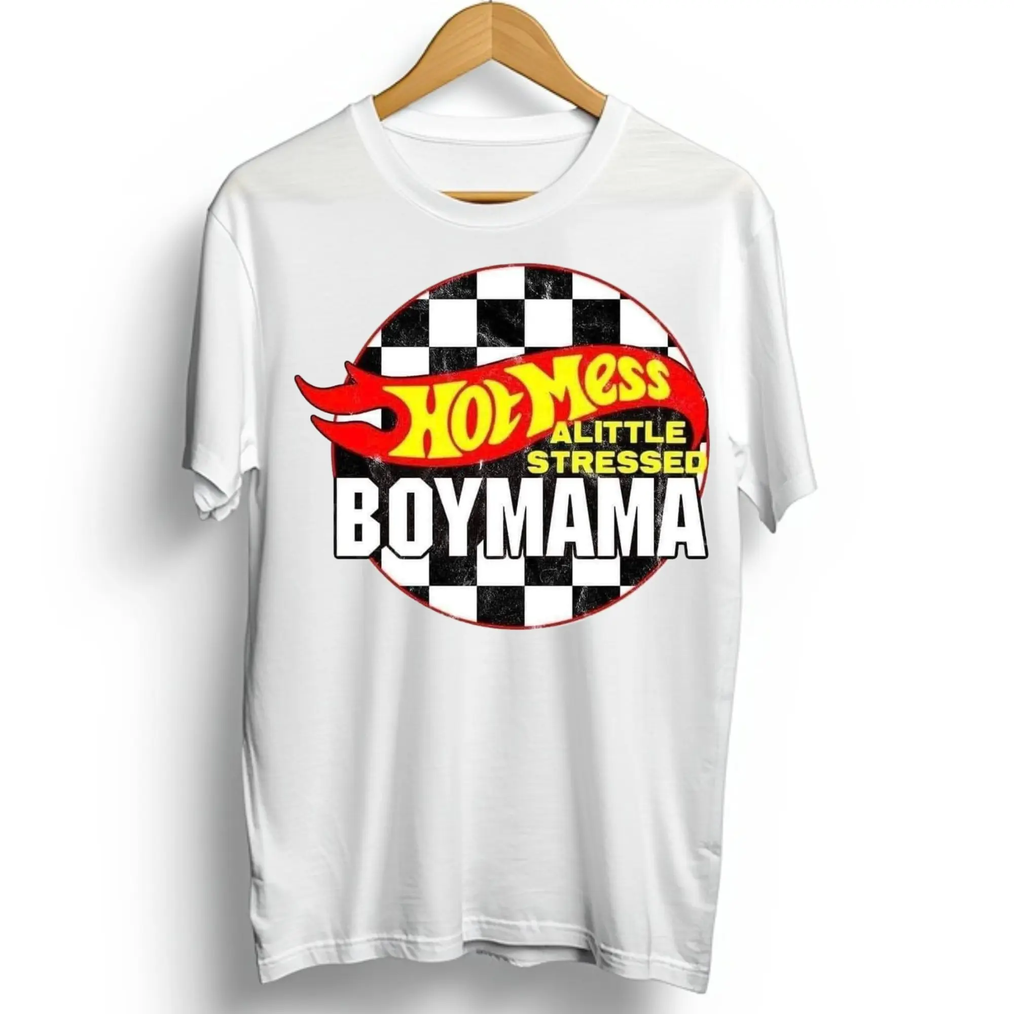 Hot Mess Boy Mama Direct To Film Print, DTF Print, REady To Press Print For T Shirts