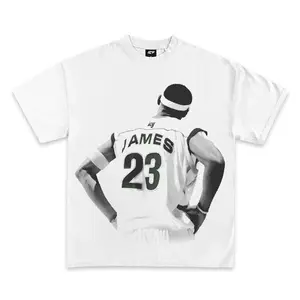LeBron James 23 Graphic Tee, Y2K Rap Streetwear T-Shirt, Unisex Crew Neck, Vintage Hip-Hop Graphic, Sports Style, Casual Cotton Fit