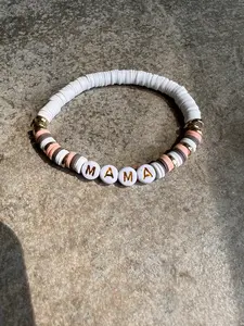 MAMA Polymer Clay Beaded Bracelet