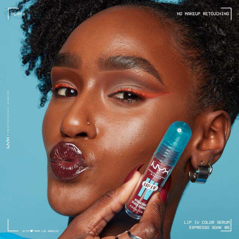 Lip I.V. Hydrating Lip Gloss Serum + Stain, 12HR Lightweight Hydration with Magnesium, Vitamin B12 & Coconut Water, NYX Professional Makeup