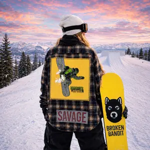 “Savage Shredder” Vintage Mammoth Mountain Upcycled Flannel
