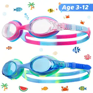Sharkite Children's mirrored swim goggles, suitable for training and leisure—anti-fog, UVA/UVB protection, waterproof with leak-proof silicone gaskets, unisex one-piece design