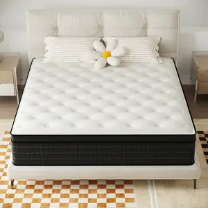 Memory Foam Hybrid 14"beds mattress included Full Twin Queen King size Medium Firm in a Box Modern Design motion isolation Furniture Bedroom