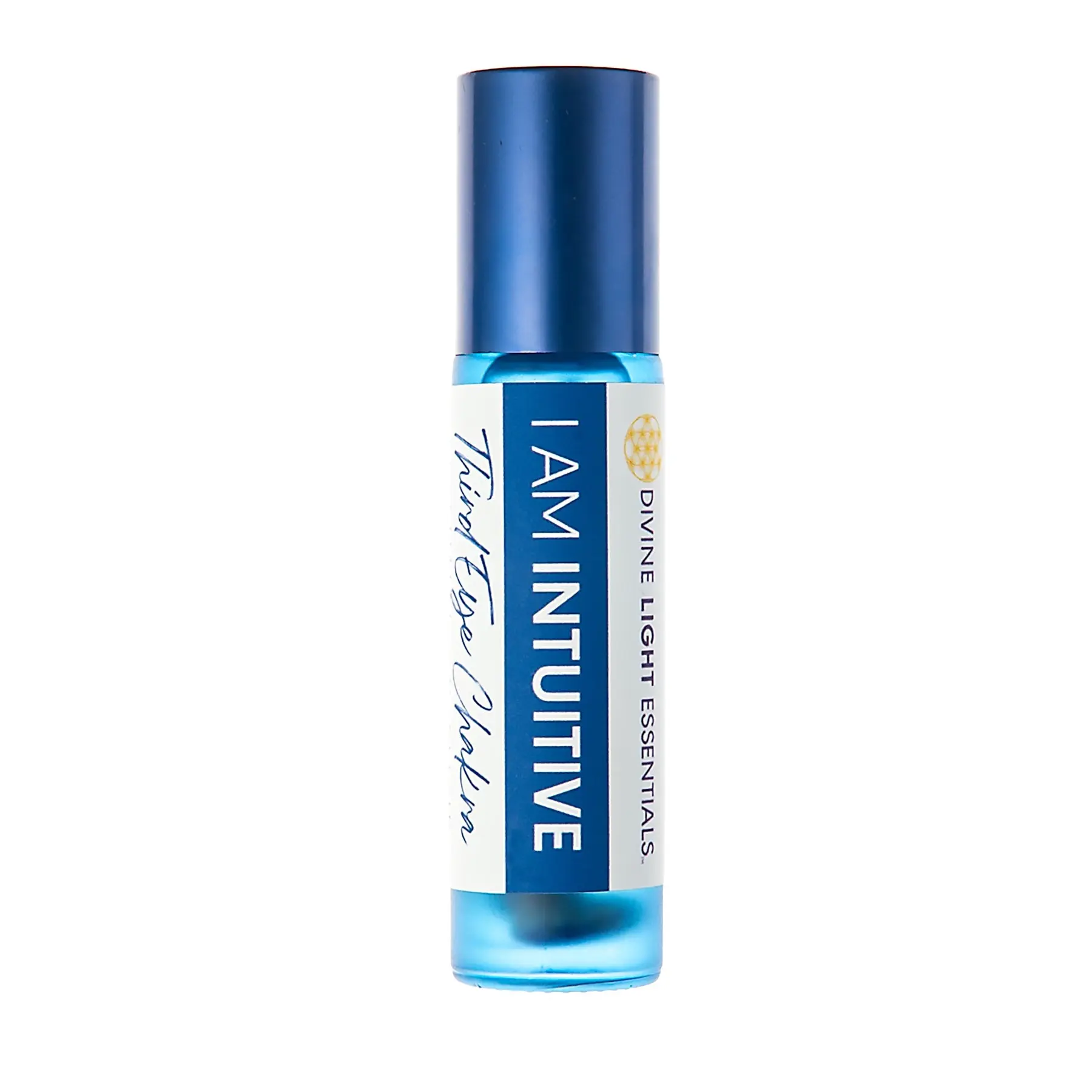 Divine Light Codes Intuitive Essential Oil Elixir Portable Roller Bottle - Third Eye Chakra Support, Intuition Boost, Therapeutic Crystals, Frankincense, Clary Sage, Lapis Lazuli Stone - Aromatherapy Wellness Aid