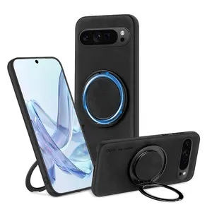 360° Spin Magnetic Stand for Google Pixel 9A Pixel 9pro Pixel 9xl Pixel 8A Pixel 8pro Pixel 7Case, Fit for MagSafe, Luxury pu leather Case for 9XL Phone Case,with Kickstand Rotatable, Fit for car holder,Playability and decompression ﻿