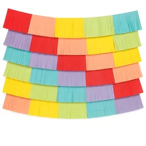Vibrant Rainbow Fringed Backdrop Kit