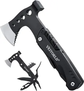 VEITORLD Multitool Axe Hammer Camping Accessories, Valentines Day Birthday Gifts for Him Men Husband, Survival Gear and Equipment, Unique Hunting Fishing Gift Ideas for Him Boyfriend Grandpa Veitorld