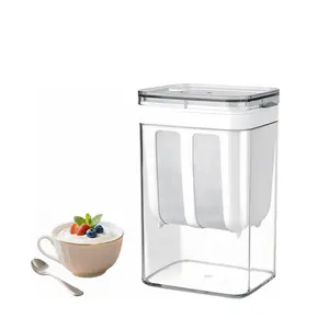 Yogurt Strainer BPA-Free PP Material Total Capacity 1.9qt & Filtering Capacity 0.95 Qt Ideal for Whey Separation Nut Milk Juice Kefir Tofu