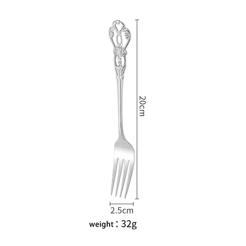 Elegant 20cm Fork with 2.5cm Handle, 32g Weight, Perfect for Fine Dining