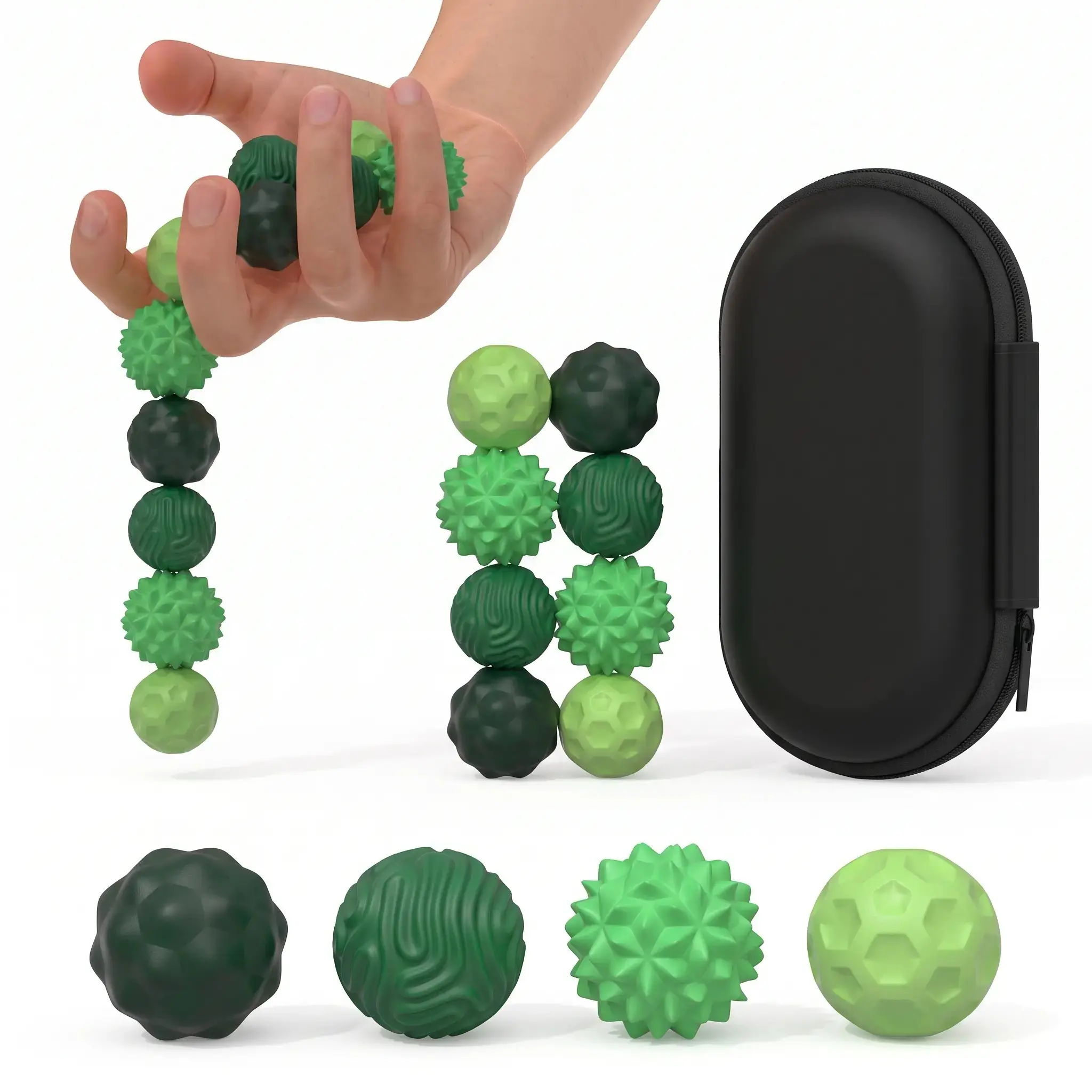 Silicone Magnetic Fidget Ball Set, 8pcs/set Fidget Relaxation Toys with Elastic Texture & Assorted Colors, Stress Relief Toys for Adults & Teens, Sensory Bundle