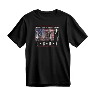 Liberty Guns Beer Trump LGBT Parody Funny T-Shirt