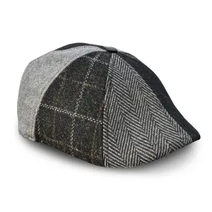 The Bootstrap Boston Scally Cap - Black & Grey Plaid