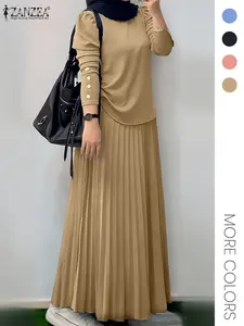 Muslim Style Loose Blouse Dress Set, Women's New Fashion Design, Comfortable and Stylish Daily Wear, Perfect for Casual, Modest Summer Outfit