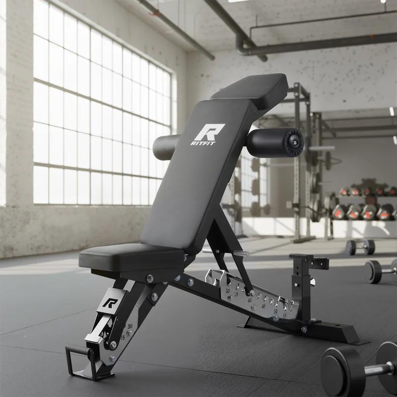 RitFit GATOR 1600LB 3-Section Adjustable Weight Bench(Black/Red)