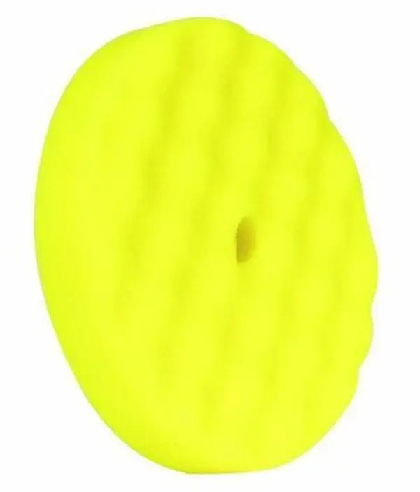 Buff and Shine® 8" Yellow Medium Cut Waffle Foam Pad 830WG