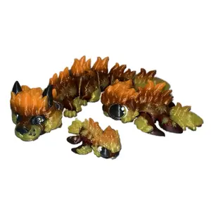 Flexi Leo Dragon and mini or small Leo Turtles Figurines