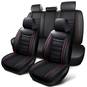 Universal Fit For Nissan Altima/Sentra/Rogue/Versa/Toyota/4Runner/Tacoma,PU Leather Seat Covers Breathable and Comfortable,Full Coverage Car Seat Protector, Auto Interior Accessories